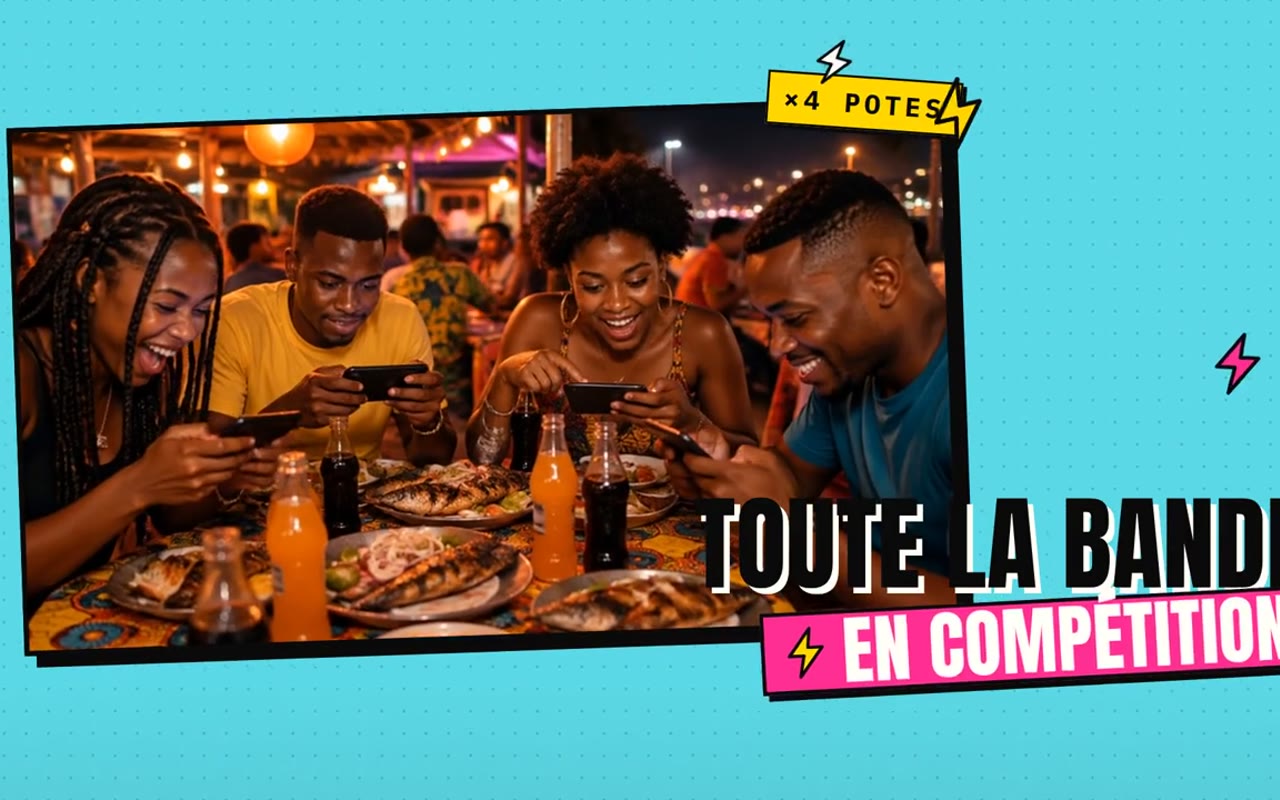 Plan de la pub HOMIES : l'écran de quiz en perspective